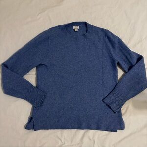 J Crew Women’s Sweater Size M Blue Extra Soft Long Sleeve Crew Neck